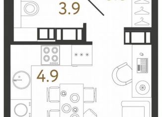 Продажа квартиры студии, 23.6 м2, Санкт-Петербург, Фрунзенский район