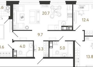 Продается трехкомнатная квартира, 82.5 м2, Санкт-Петербург, Фрунзенский район