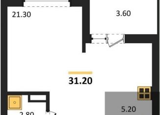 Продажа квартиры студии, 31.2 м2, Воронеж, Железнодорожный район