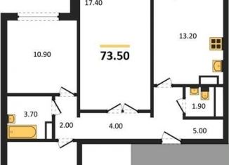 Продам 3-комнатную квартиру, 73.5 м2, Воронеж, улица Полковника Богомолова, 1