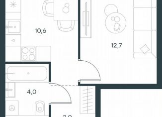 1-комнатная квартира на продажу, 30.3 м2, Москва, район Очаково-Матвеевское