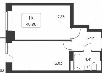 Продается 1-ком. квартира, 45.9 м2, Новосибирск, улица Зорге, 229/1