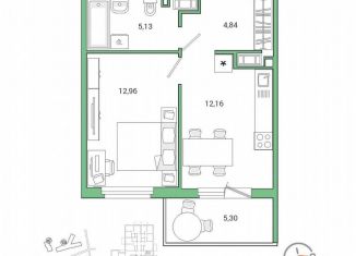 Продается однокомнатная квартира, 36.8 м2, Гатчина, ЖК IQ Гатчина