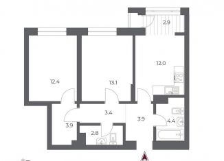 Продаю 2-комнатную квартиру, 57.4 м2, Новосибирск, метро Сибирская