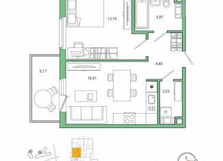 Продается 1-комнатная квартира, 40.5 м2, Гатчина, ЖК IQ Гатчина