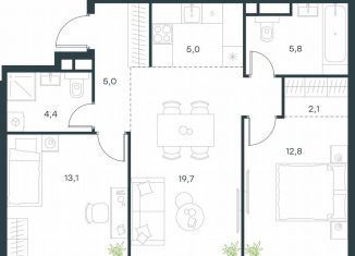 Продажа 2-ком. квартиры, 67.9 м2, Москва, метро Мичуринский проспект