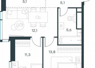 Продаю двухкомнатную квартиру, 53 м2, Москва, метро Мичуринский проспект