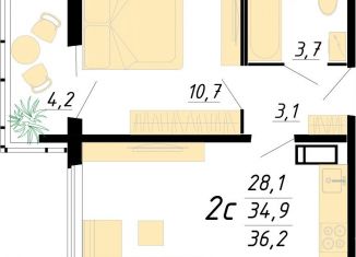 Продажа 1-комнатной квартиры, 36.2 м2, Воронеж, Советский район, улица Полковника Богомолова, 1