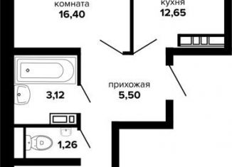 2-комнатная квартира на продажу, 54.8 м2, Краснодар, Российская улица, 257/7лит1, микрорайон Завод Радиоизмерительных Приборов