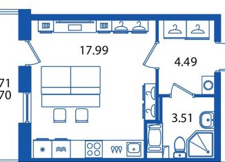 Продаю квартиру студию, 27.3 м2, Санкт-Петербург, ЖК Полис Приморский, проспект Авиаконструкторов, 61