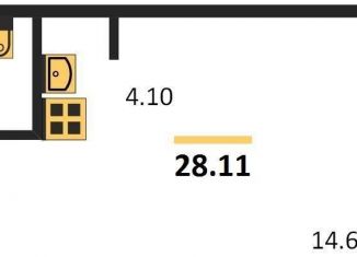 Продается квартира студия, 28.1 м2, Новосибирск, Озёрная улица, ЖК Крымский