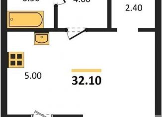 Продаю 1-комнатную квартиру, 32.1 м2, Новосибирск, ЖК Дежнёв, улица Декоративный Питомник, 16/1