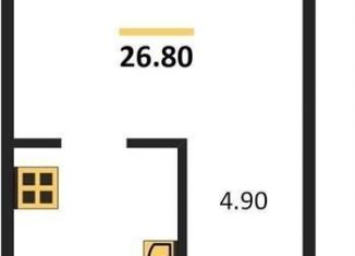 Продам 1-комнатную квартиру, 28.7 м2, Новосибирск, Прибрежная улица, 4/2, метро Площадь Гарина-Михайловского