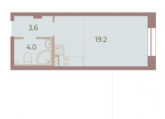 Квартира на продажу студия, 26.8 м2, Санкт-Петербург, метро Крестовский остров