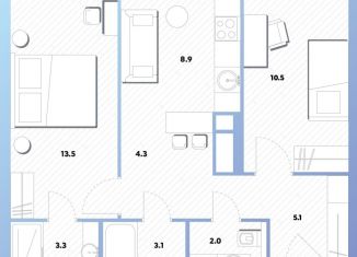 Продам 2-комнатную квартиру, 50.7 м2, Москва, Окская улица, 7А, метро Окская