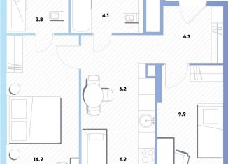 Продаю двухкомнатную квартиру, 51 м2, Москва, Окская улица, 7А, метро Окская