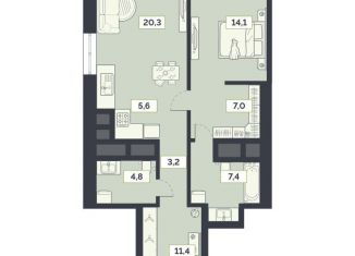 Продаю 2-ком. квартиру, 73.8 м2, Москва, метро Алексеевская, Староалексеевская улица, 5А