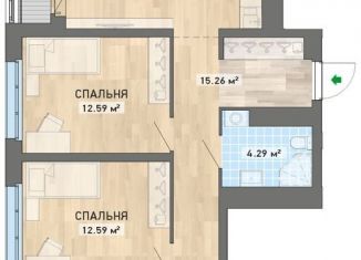 Продажа 3-комнатной квартиры, 83.7 м2, Екатеринбург, ЖК Нова парк