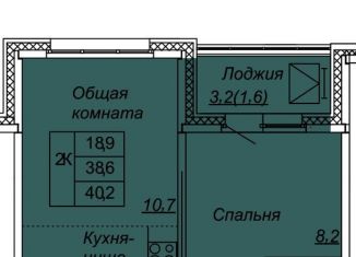 Продается квартира студия, 40.2 м2, посёлок Тельмана, ЖК Сибирь