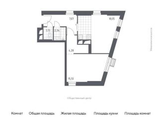 Продажа однокомнатной квартиры, 49.2 м2, деревня Раздоры, жилой комплекс Спутник, к15