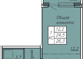 Продам квартиру студию, 26.3 м2, посёлок Тельмана, ЖК Сибирь