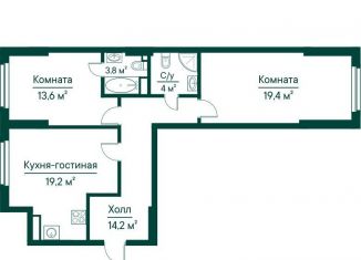 Продажа 2-комнатной квартиры, 76.2 м2, Самара, метро Российская