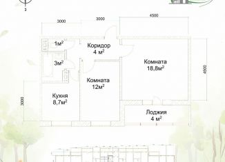 Продаю 2-комнатную квартиру, 52.4 м2, Челябинск, Электростальская улица, 20, Металлургический район