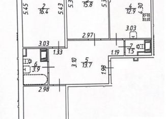 Продажа 3-комнатной квартиры, 82.6 м2, Санкт-Петербург, 26-я линия Васильевского острова, 7, ЖК Палацио