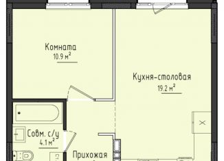 Продается 1-комнатная квартира, 38.5 м2, село Первомайский, ЖК Город Оружейников