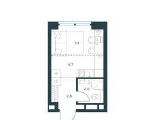 Продаю 1-ком. квартиру, 17.3 м2, Москва, ЖК Левел Причальный, Причальный проезд, 10Б