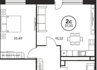 Продажа однокомнатной квартиры, 38 м2, Ростов-на-Дону, проспект Соколова, 68, ЖК Соколова, 68