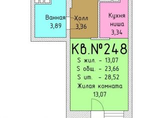 Квартира на продажу студия, 23.6 м2, Ростов-на-Дону, Магнитогорская улица, 2А, ЖК Екатерининский