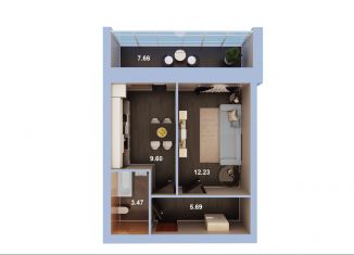 Продажа 1-ком. квартиры, 35.1 м2, посёлок железнодорожной станции Высокая Гора, Станционная улица, 10