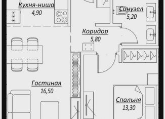 1-ком. квартира на продажу, 45.7 м2, Москва, жилой комплекс Слава, к1, метро Белорусская