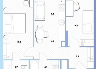 Продаю двухкомнатную квартиру, 50.4 м2, Москва, Окская улица, 7А, метро Окская