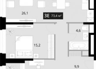 3-комнатная квартира на продажу, 73.4 м2, Владивосток, Фрунзенский район