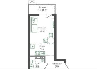 Продаю квартиру студию, 25.8 м2, Сочи, ЖК Флора, улица Искры, 66/9к1