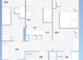 Продам двухкомнатную квартиру, 51.1 м2, Москва, Окская улица, 7А, метро Окская