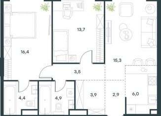 3-комнатная квартира на продажу, 71 м2, Москва, Большая Академическая улица, 85к1, Тимирязевский район