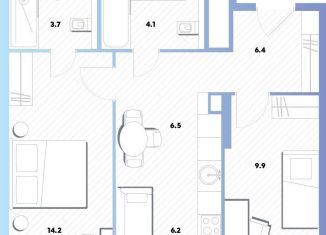 Продаю 2-комнатную квартиру, 50.4 м2, Москва, Окская улица, 7А, метро Окская