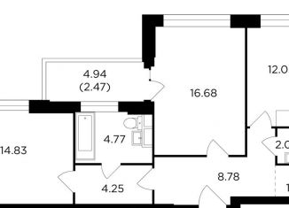 Продам 2-комнатную квартиру, 67.7 м2, Москва, Восточная улица, 4Ак3, ЖК Ривер Скай