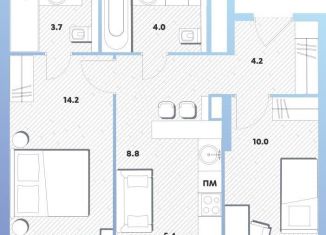 Продается двухкомнатная квартира, 49.6 м2, Москва, Окская улица, 7А, метро Окская