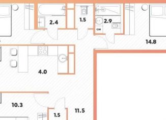 Продаю трехкомнатную квартиру, 73.1 м2, Москва, метро Окская, Окская улица, 7А