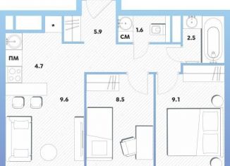 Продается 2-ком. квартира, 41.3 м2, Москва, Окская улица, 7А, метро Окская