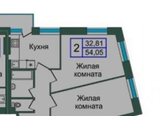 Продаю 2-ком. квартиру, 54.5 м2, Уфа, Бородинская улица, 20, ЖК Альпийский Парк