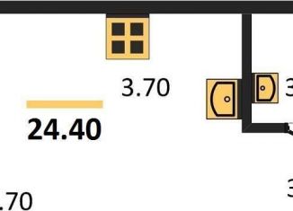 Квартира на продажу студия, 24.4 м2, Новосибирск, ЖК Урбан-виллы на Никитина, улица Никитина, 10