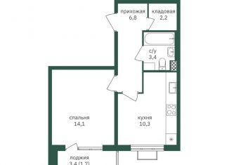 Продам 1-комнатную квартиру, 38.5 м2, Москва, метро Лесопарковая, жилой комплекс Зелёная Вертикаль, 4