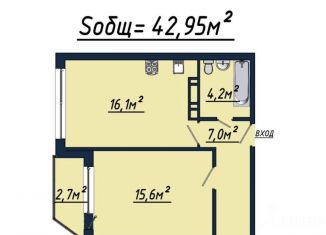 Продажа 1-комнатной квартиры, 43 м2, Мурино, ЖК Тридевяткино Царство