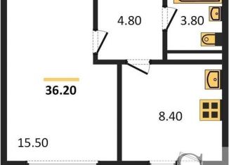 Продаю 1-ком. квартиру, 36.2 м2, Новосибирск, улица Лобачевского, 51/1, метро Заельцовская