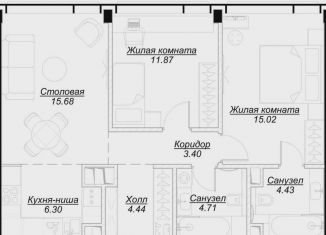 Продаю двухкомнатную квартиру, 64.2 м2, Москва, метро Марьина Роща, 4-я улица Марьиной Рощи, 12к2